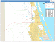 St. Lucie County, FL Digital Map Basic Style